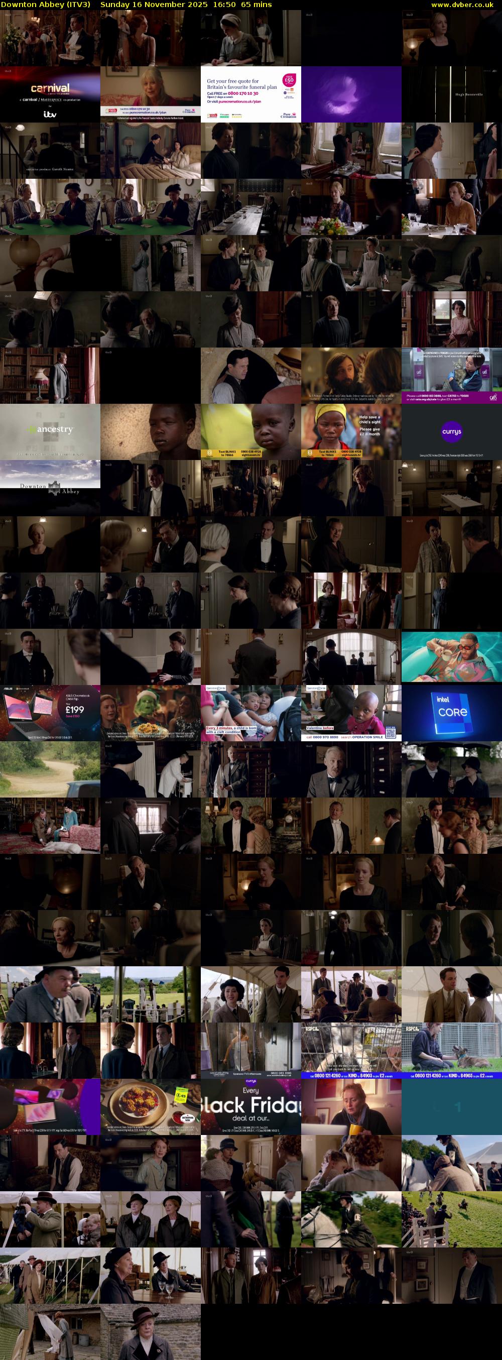 Downton Abbey (ITV3) Sunday 16 November 2025 16:50 - 17:55