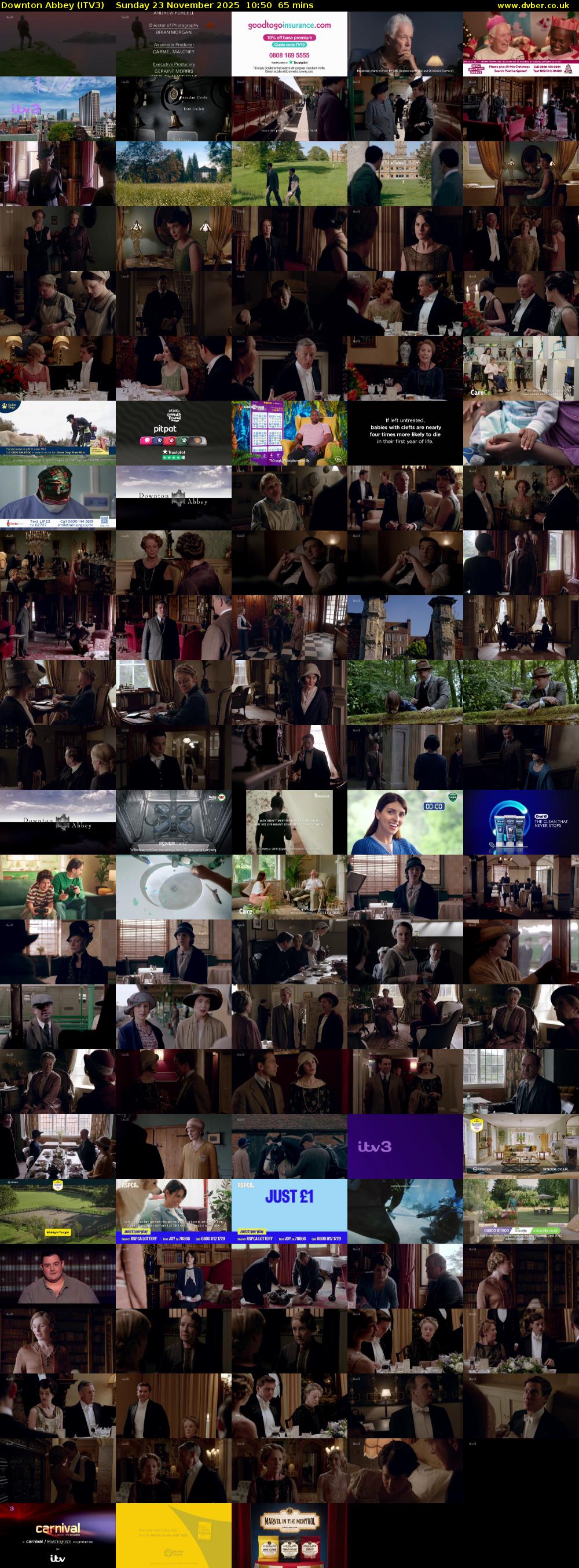 Downton Abbey (ITV3) Sunday 23 November 2025 10:50 - 11:55