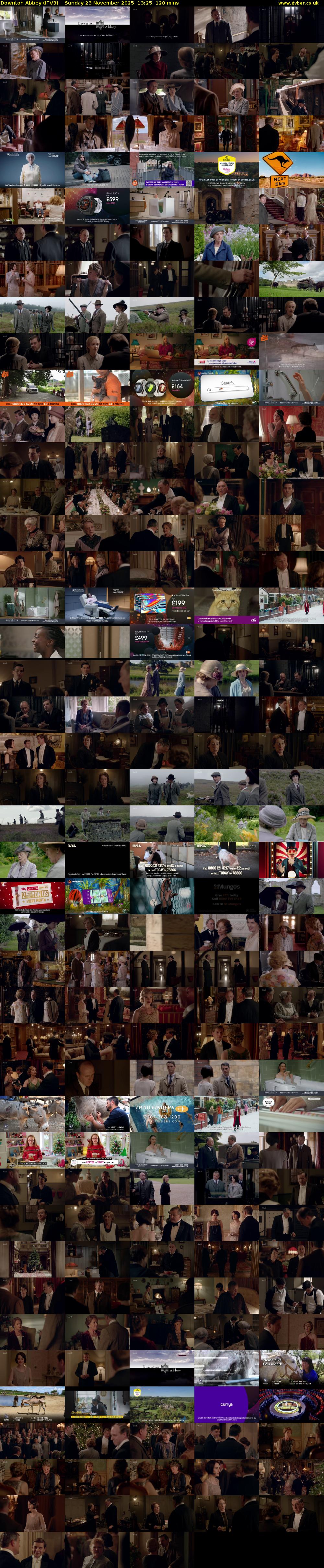Downton Abbey (ITV3) Sunday 23 November 2025 13:25 - 15:25
