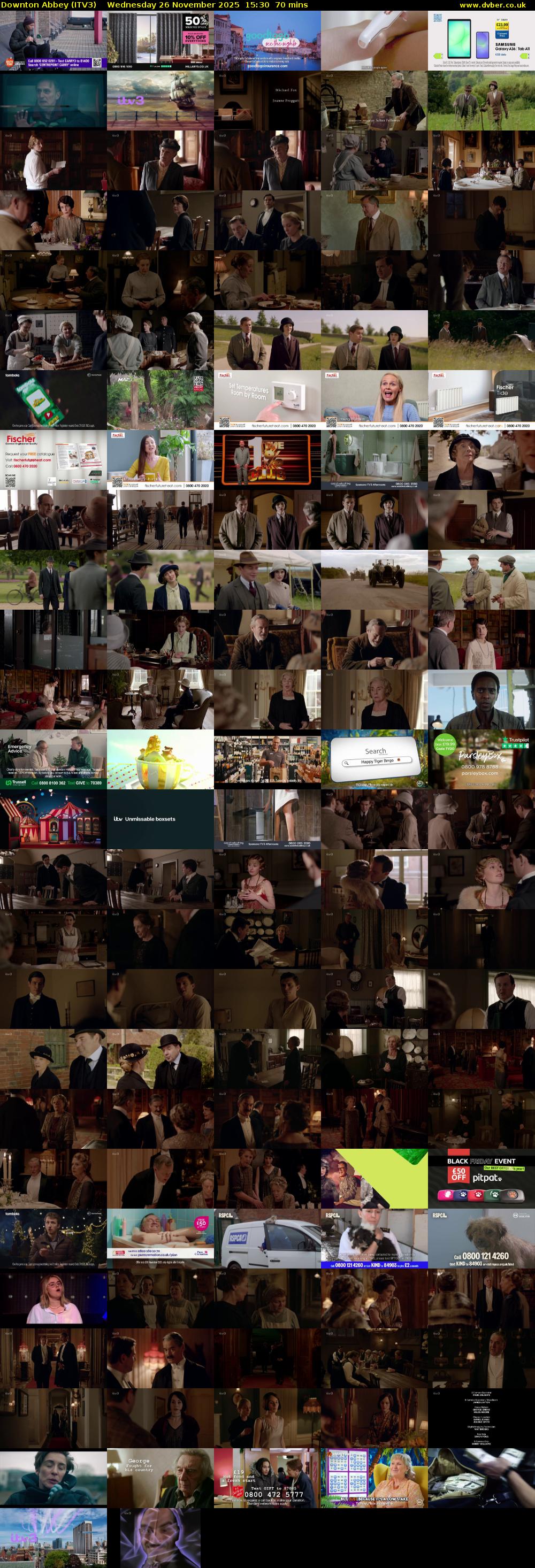 Downton Abbey (ITV3) Wednesday 26 November 2025 15:30 - 16:40