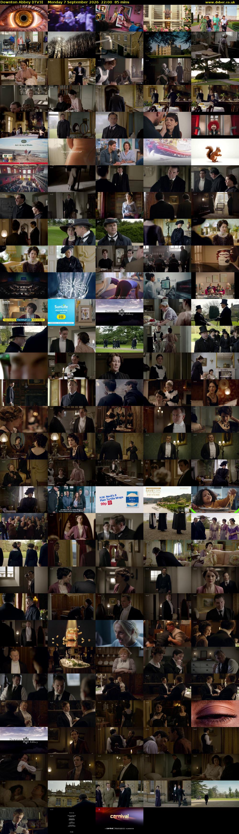 Downton Abbey (ITV3) Monday 7 September 2026 22:00 - 23:25