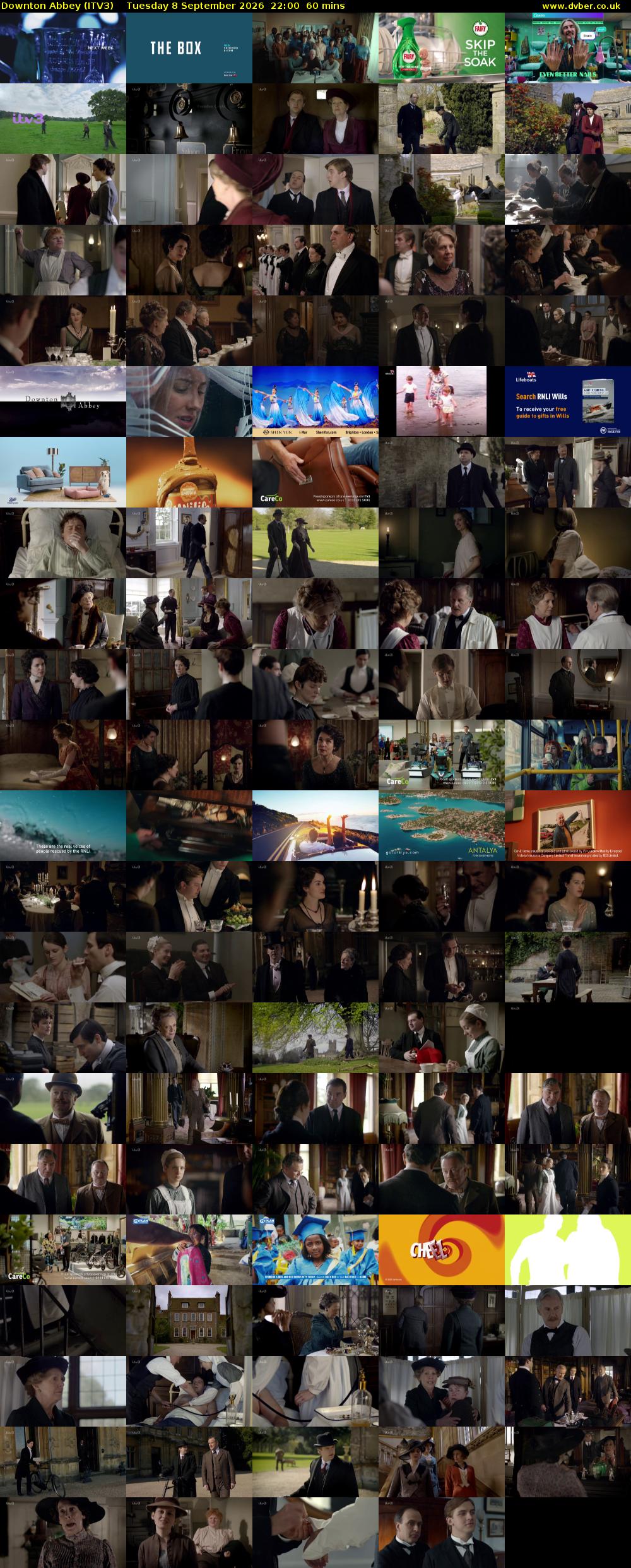 Downton Abbey (ITV3) Tuesday 8 September 2026 22:00 - 23:00