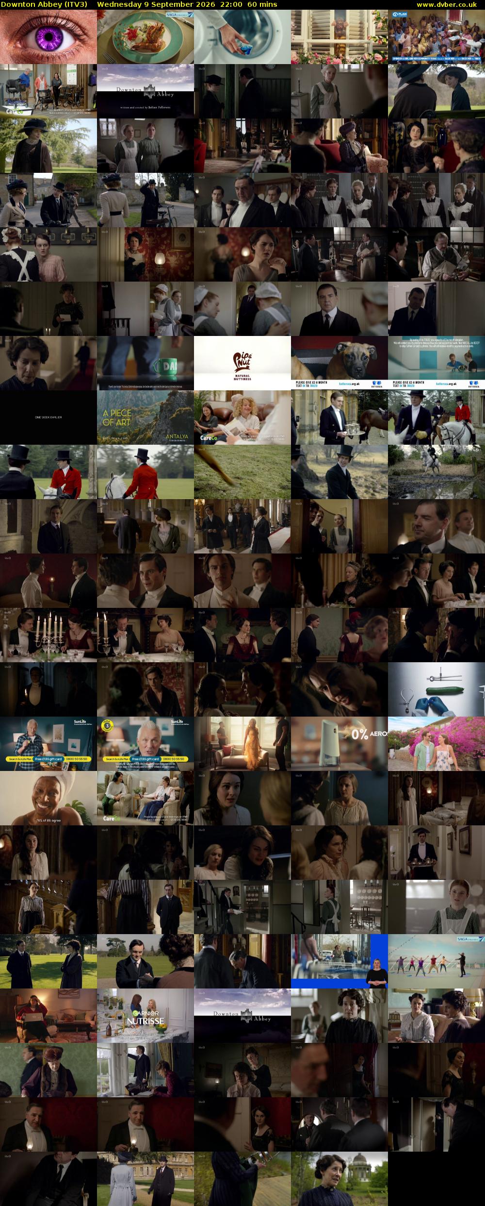 Downton Abbey (ITV3) Wednesday 9 September 2026 22:00 - 23:00