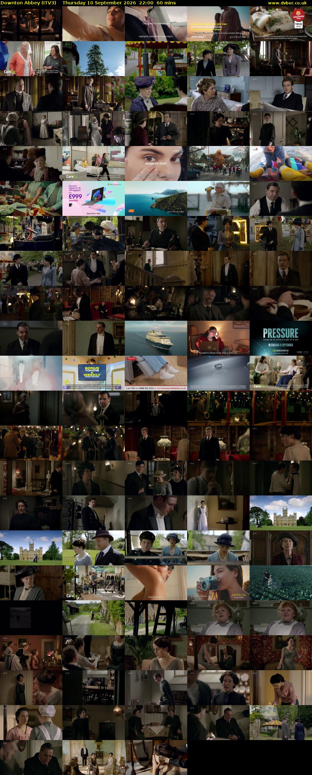 Downton Abbey (ITV3) Thursday 10 September 2026 22:00 - 23:00