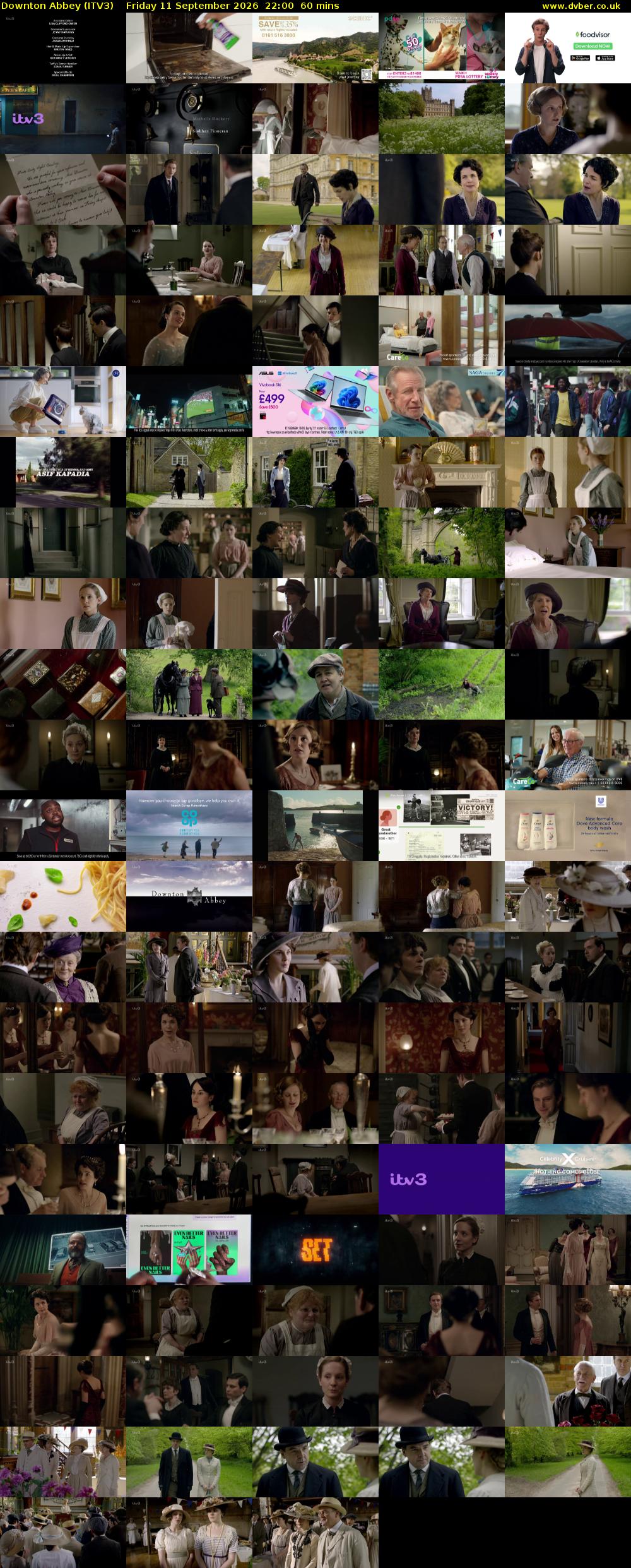 Downton Abbey (ITV3) Friday 11 September 2026 22:00 - 23:00
