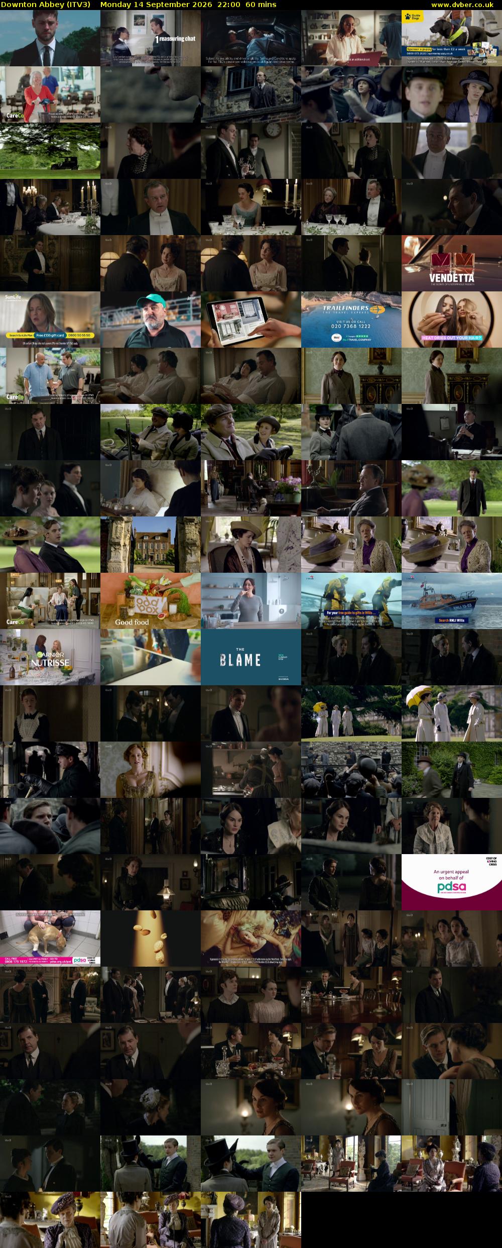 Downton Abbey (ITV3) Monday 14 September 2026 22:00 - 23:00