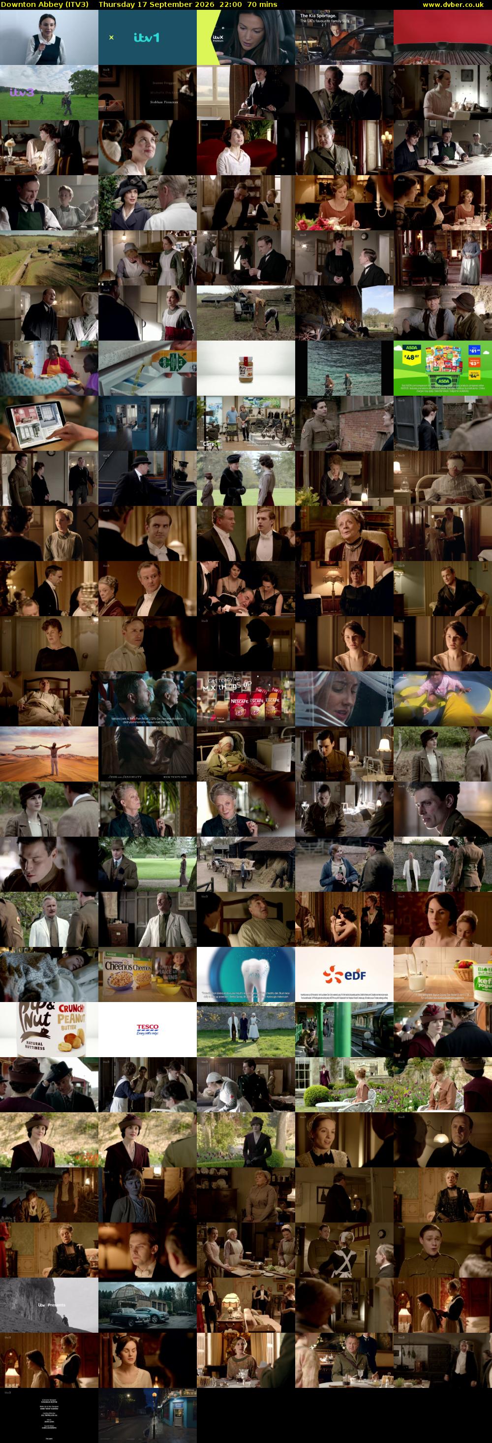 Downton Abbey (ITV3) Thursday 17 September 2026 22:00 - 23:10
