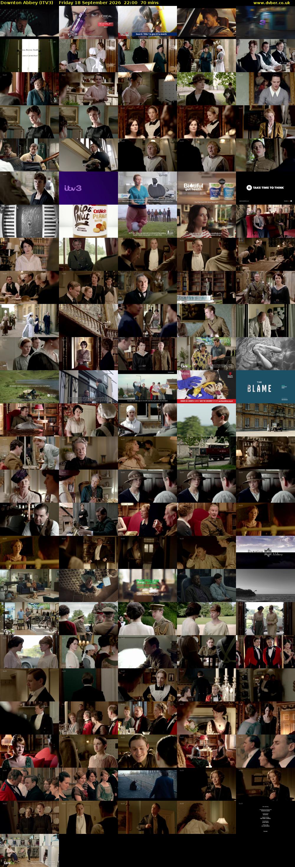 Downton Abbey (ITV3) Friday 18 September 2026 22:00 - 23:10