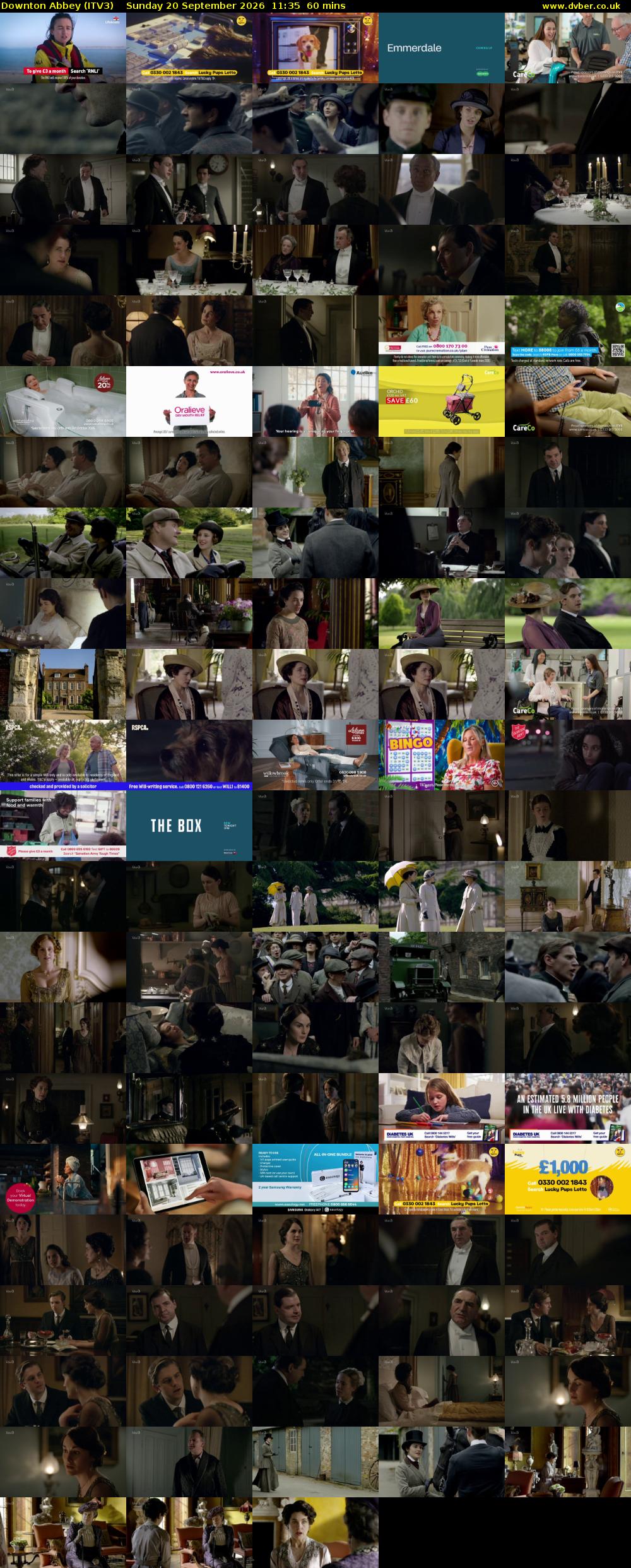 Downton Abbey (ITV3) Sunday 20 September 2026 11:35 - 12:35