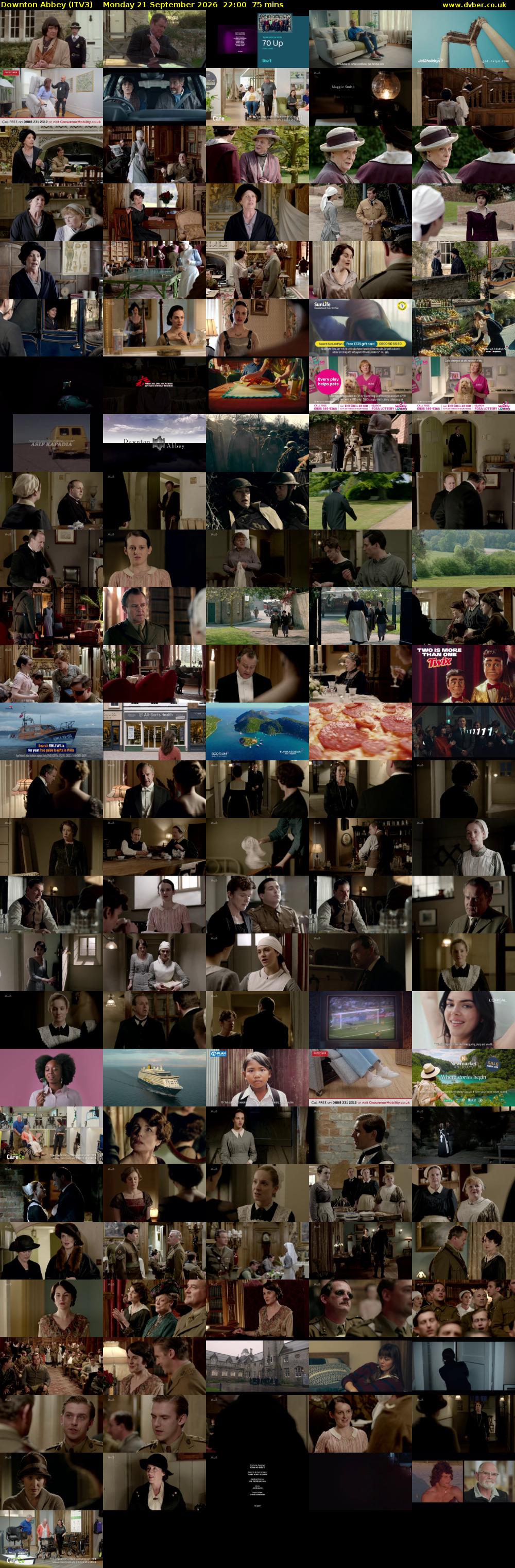 Downton Abbey (ITV3) Monday 21 September 2026 22:00 - 23:15