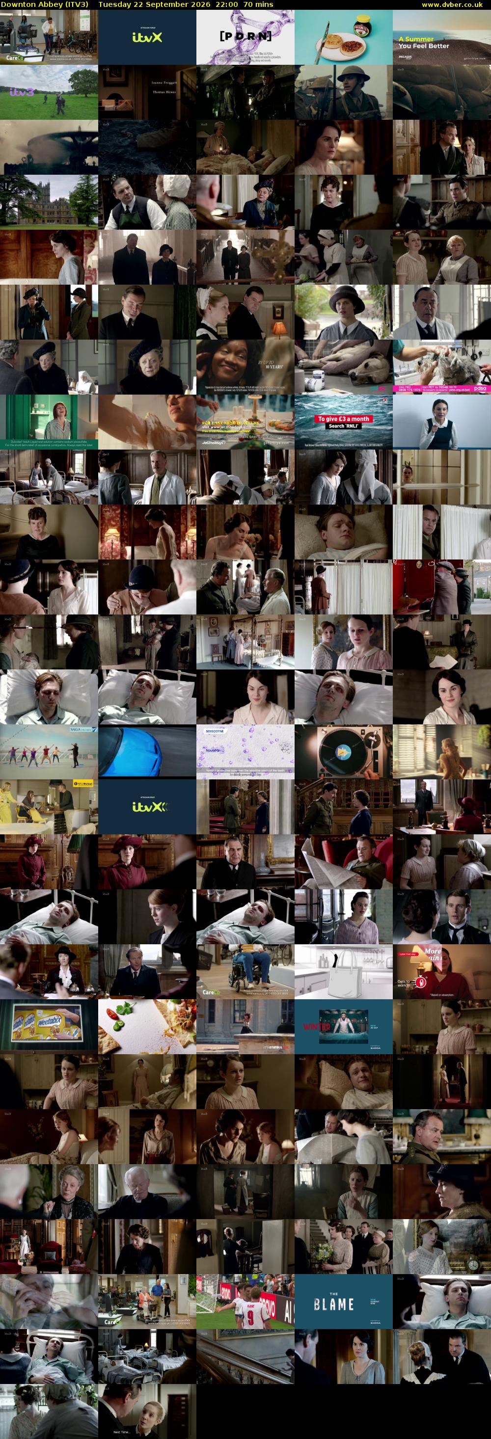 Downton Abbey (ITV3) Tuesday 22 September 2026 22:00 - 23:10