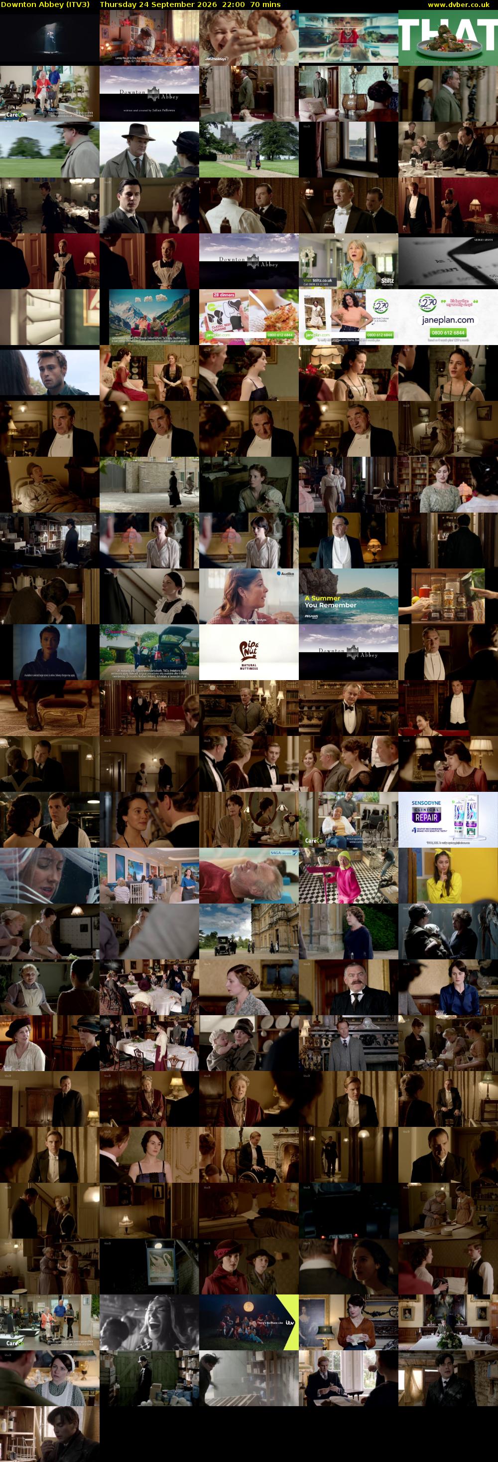 Downton Abbey (ITV3) Thursday 24 September 2026 22:00 - 23:10