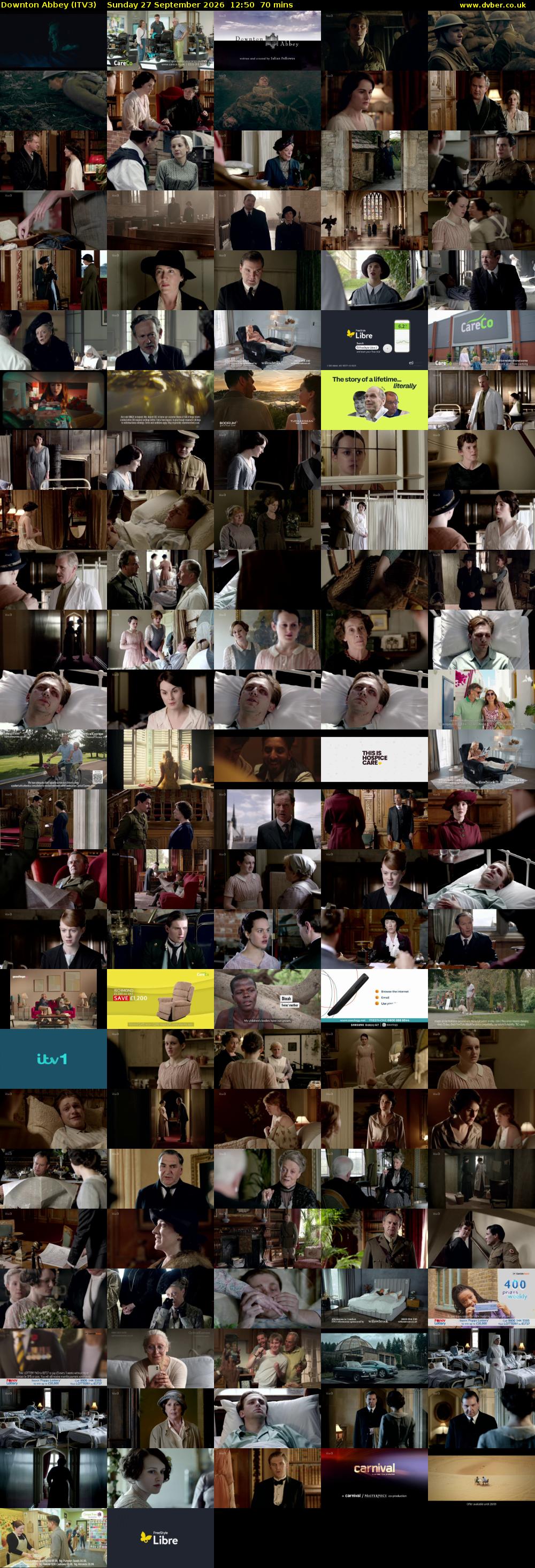 Downton Abbey (ITV3) Sunday 27 September 2026 12:50 - 14:00