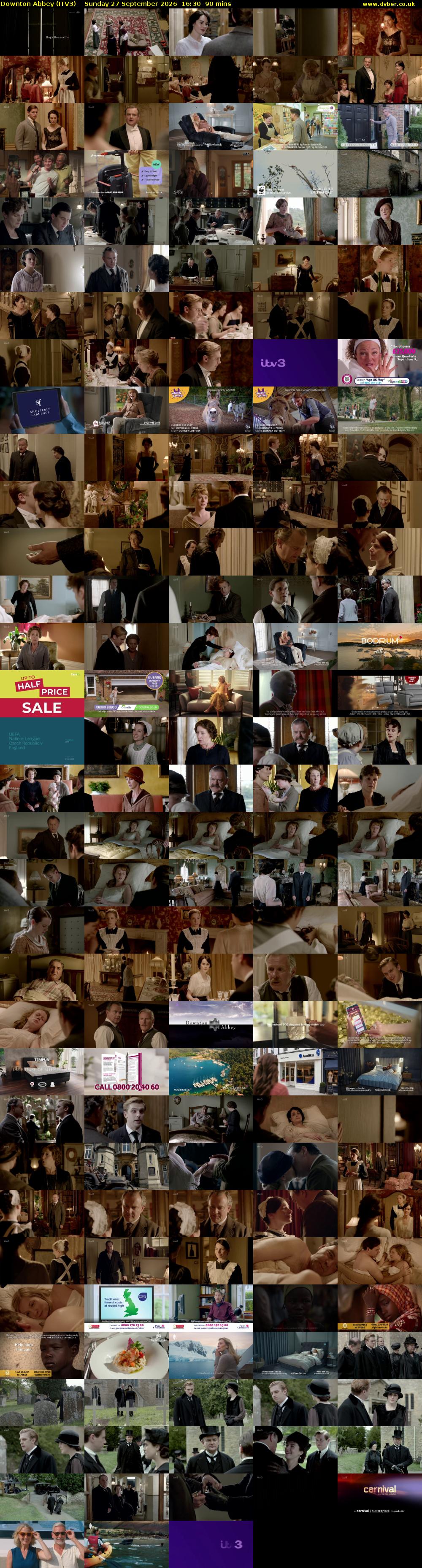 Downton Abbey (ITV3) Sunday 27 September 2026 16:30 - 18:00