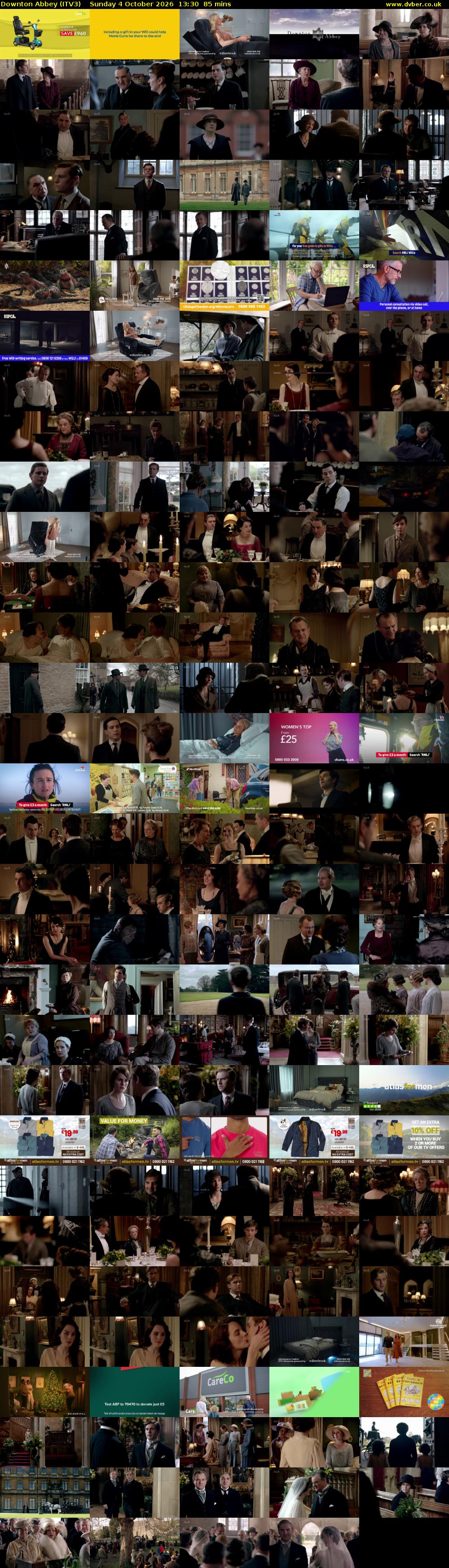 Downton Abbey (ITV3) Sunday 4 October 2026 13:30 - 14:55