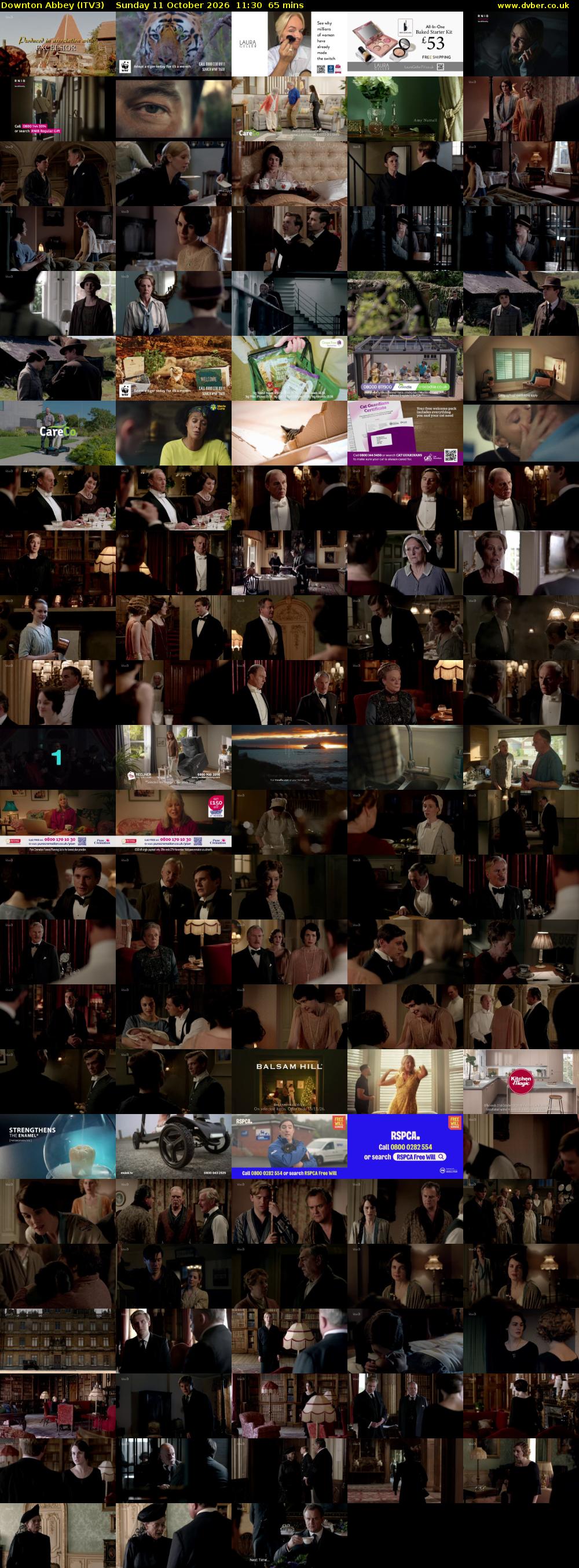 Downton Abbey (ITV3) Sunday 11 October 2026 11:30 - 12:35