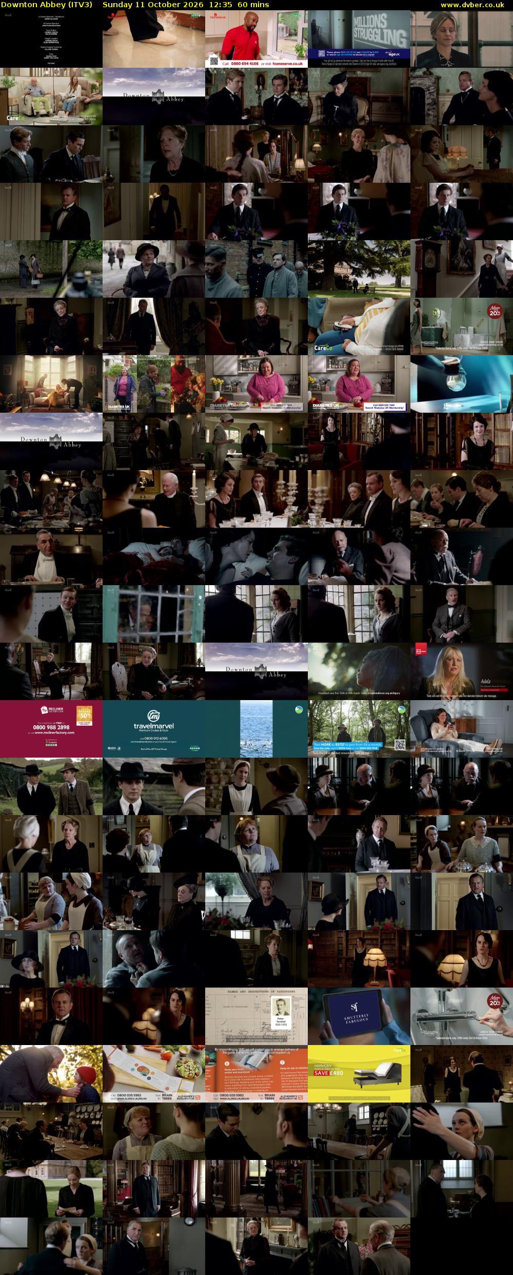Downton Abbey (ITV3) Sunday 11 October 2026 12:35 - 13:35