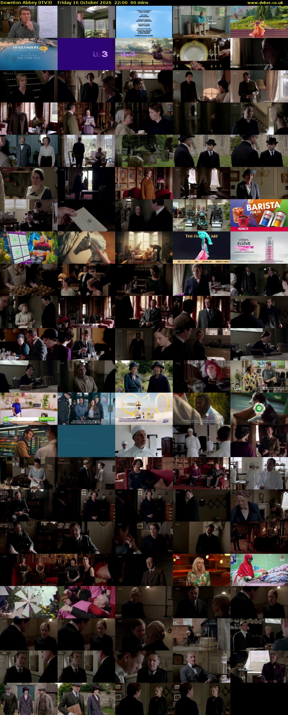 Downton Abbey (ITV3) Friday 16 October 2026 22:00 - 23:00
