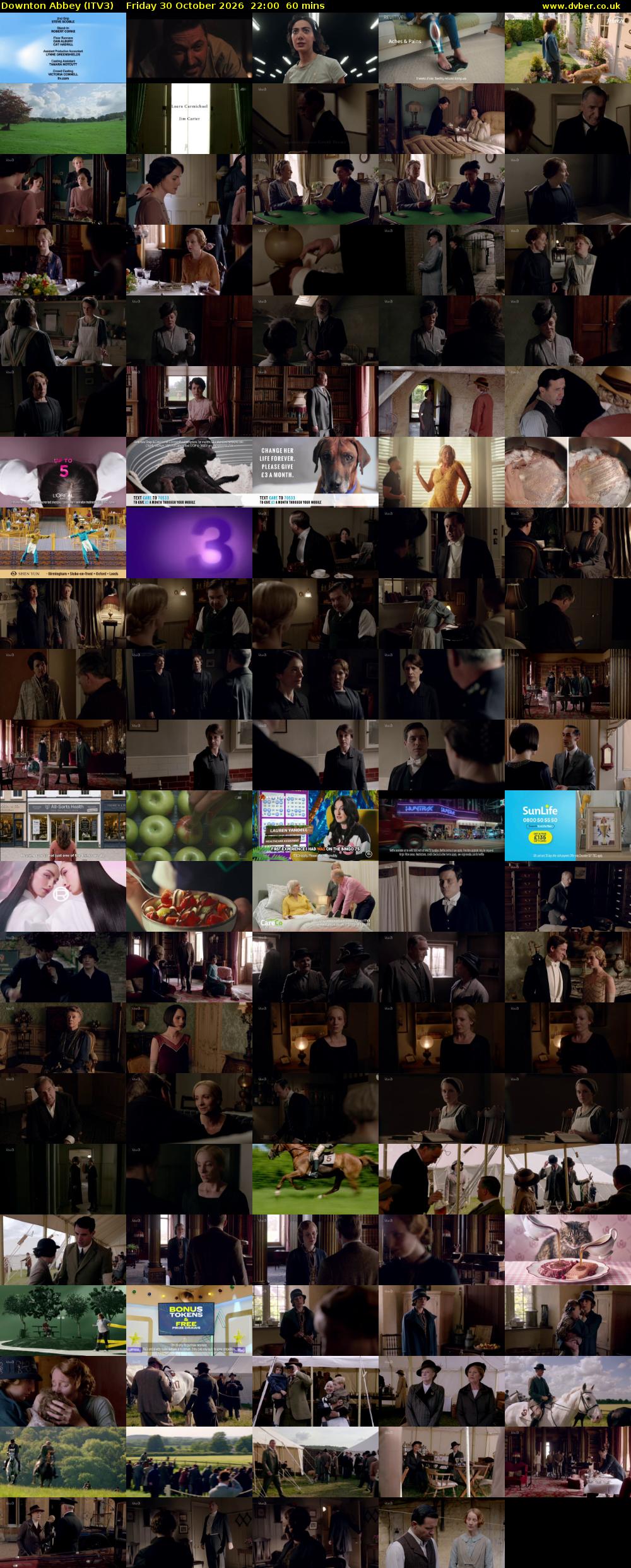 Downton Abbey (ITV3) Friday 30 October 2026 22:00 - 23:00