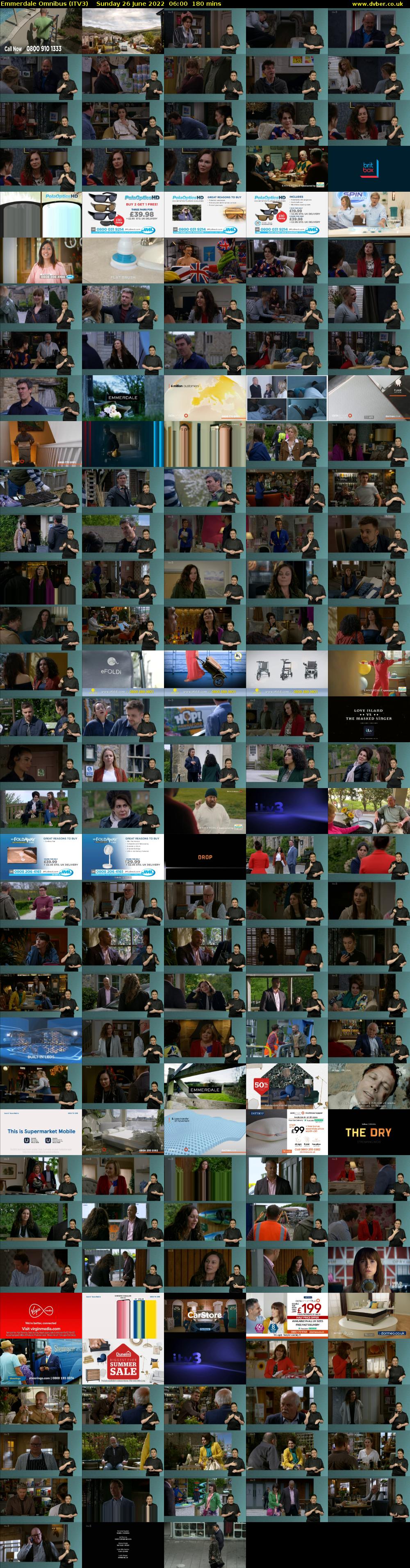 Emmerdale Omnibus (ITV3) Sunday 26 June 2022 06:00 - 09:00