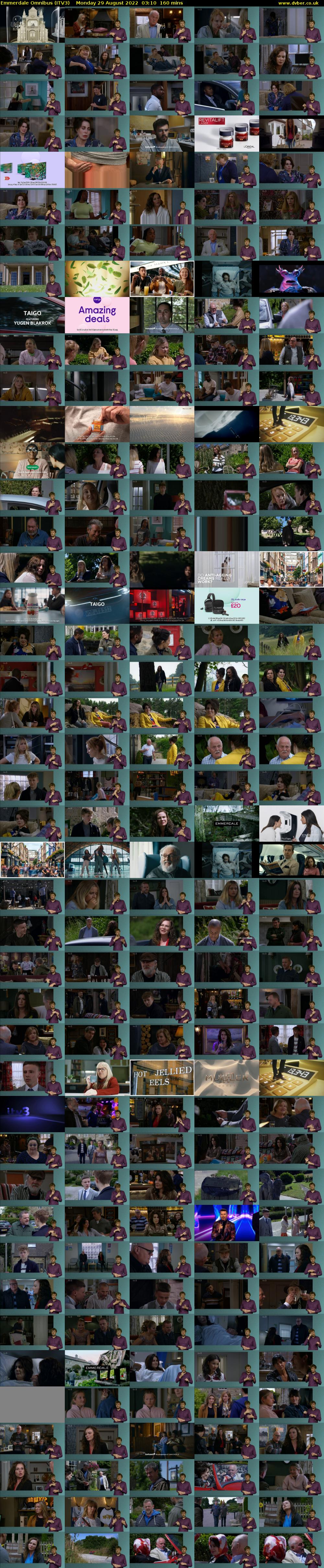 Emmerdale Omnibus (ITV3) Monday 29 August 2022 03:10 - 05:50