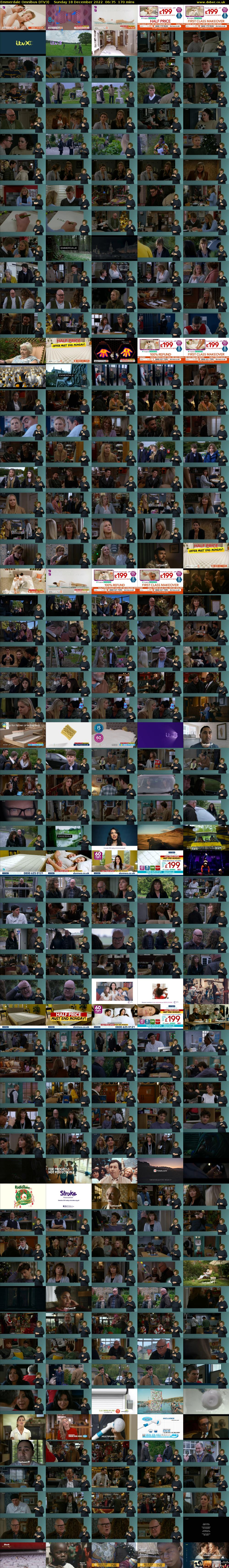 Emmerdale Omnibus (ITV3) Sunday 18 December 2022 06:35 - 09:25