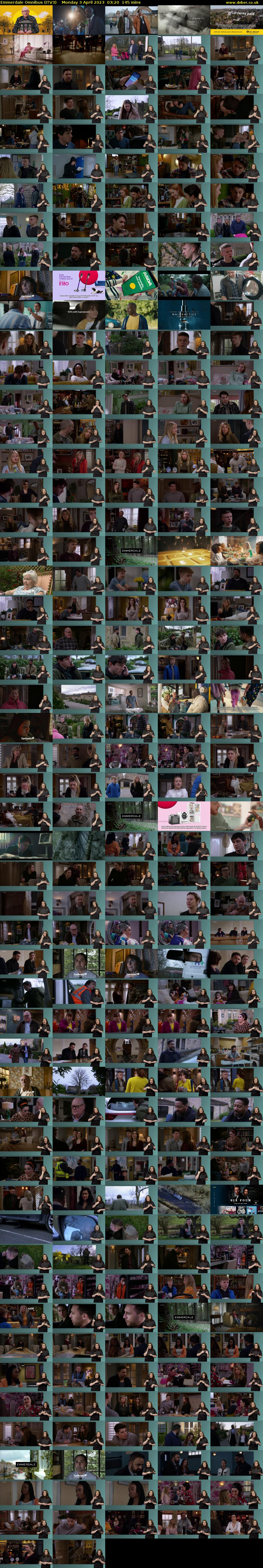 Emmerdale Omnibus (ITV3) Monday 3 April 2023 03:20 - 05:45
