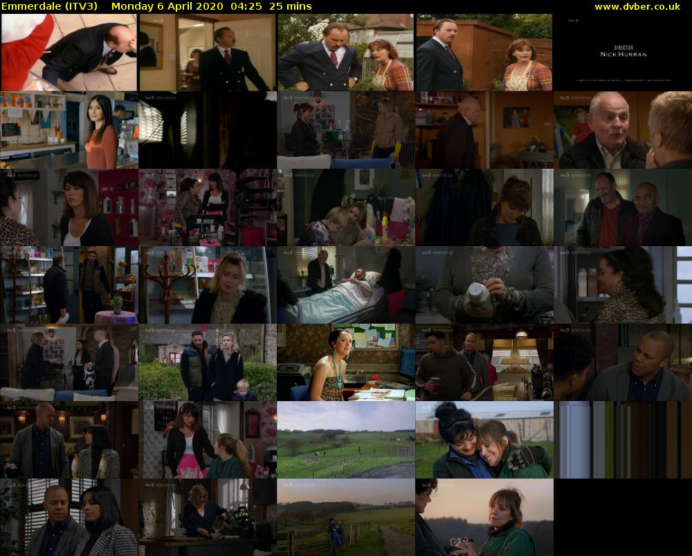 Emmerdale (ITV3) Monday 6 April 2020 04:25 - 04:50