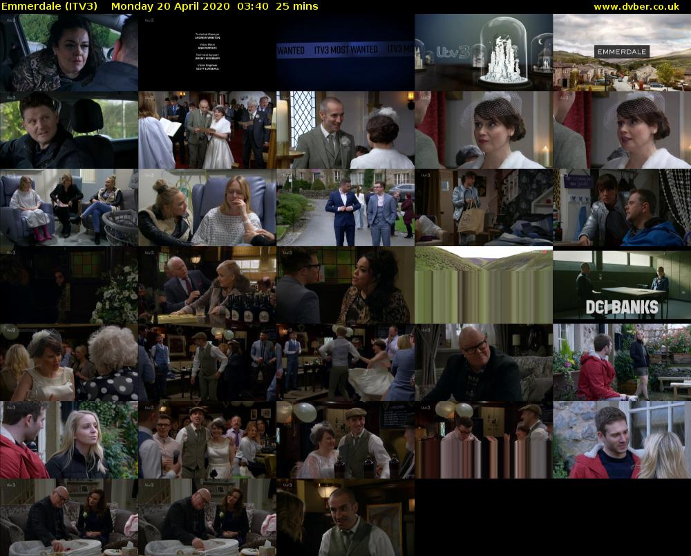 Emmerdale (ITV3) Monday 20 April 2020 03:40 - 04:05