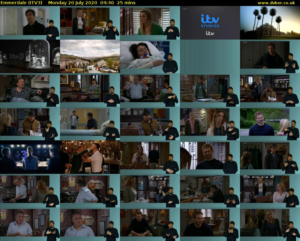 Emmerdale (ITV3) Monday 20 July 2020 04:40 - 05:05