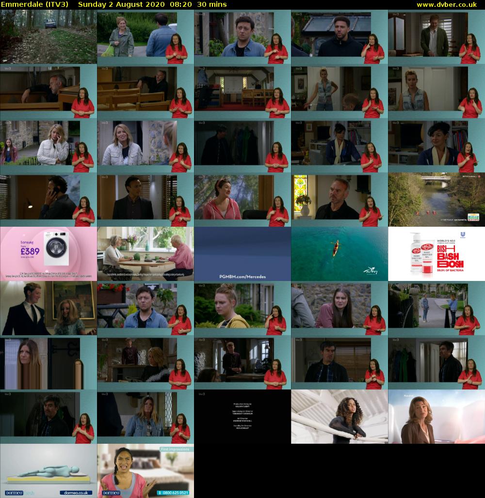 Emmerdale (ITV3) Sunday 2 August 2020 08:20 - 08:50