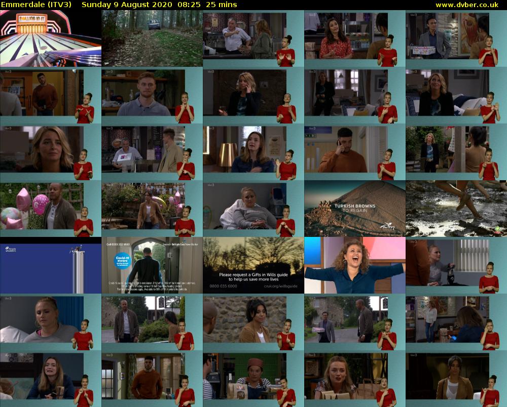 Emmerdale (ITV3) Sunday 9 August 2020 08:25 - 08:50