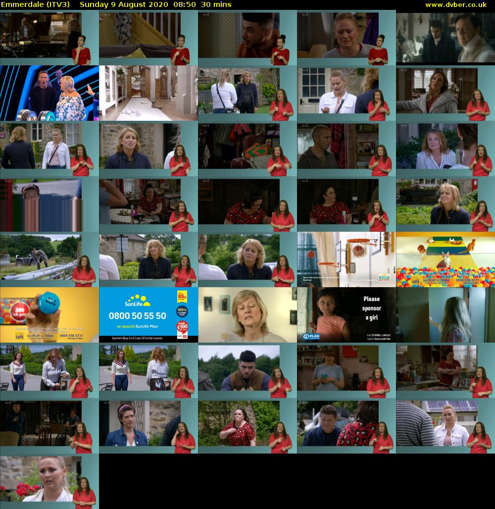 Emmerdale (ITV3) Sunday 9 August 2020 08:50 - 09:20