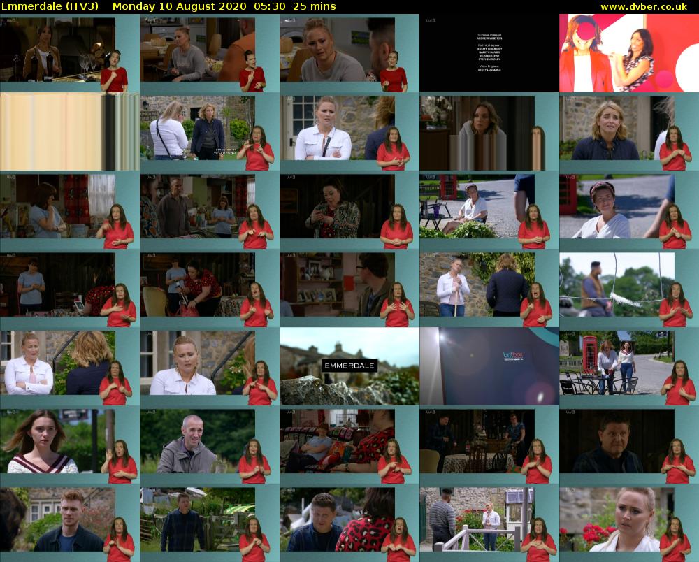 Emmerdale (ITV3) Monday 10 August 2020 05:30 - 05:55