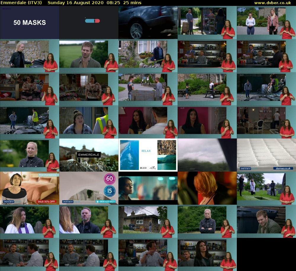 Emmerdale (ITV3) Sunday 16 August 2020 08:25 - 08:50