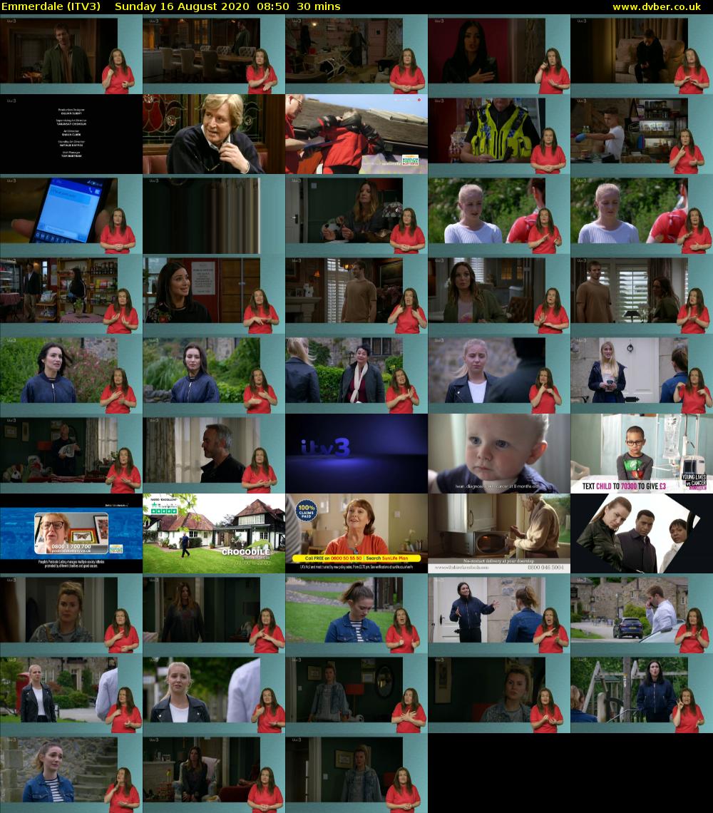 Emmerdale (ITV3) Sunday 16 August 2020 08:50 - 09:20