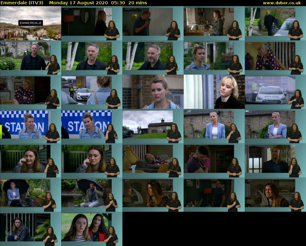 Emmerdale (ITV3) Monday 17 August 2020 05:30 - 05:50