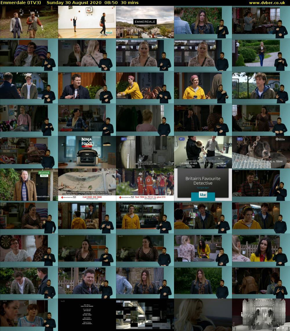 Emmerdale (ITV3) Sunday 30 August 2020 08:50 - 09:20