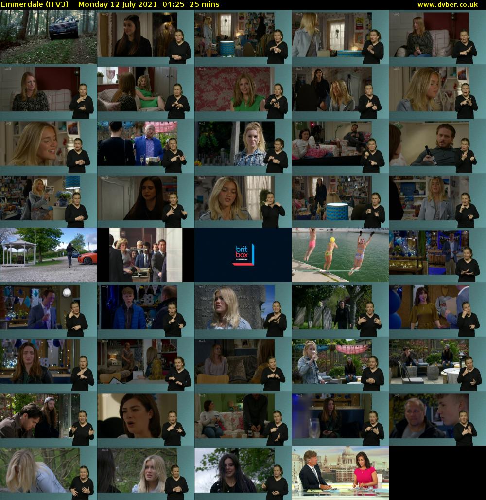 Emmerdale (ITV3) Monday 12 July 2021 04:25 - 04:50