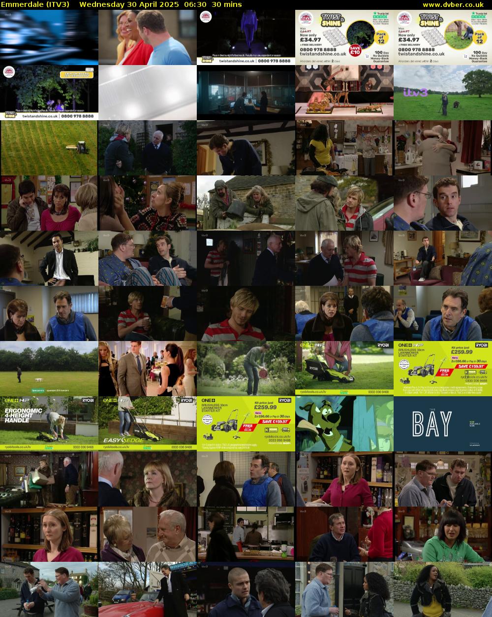 Emmerdale (ITV3) Wednesday 30 April 2025 06:30 - 07:00