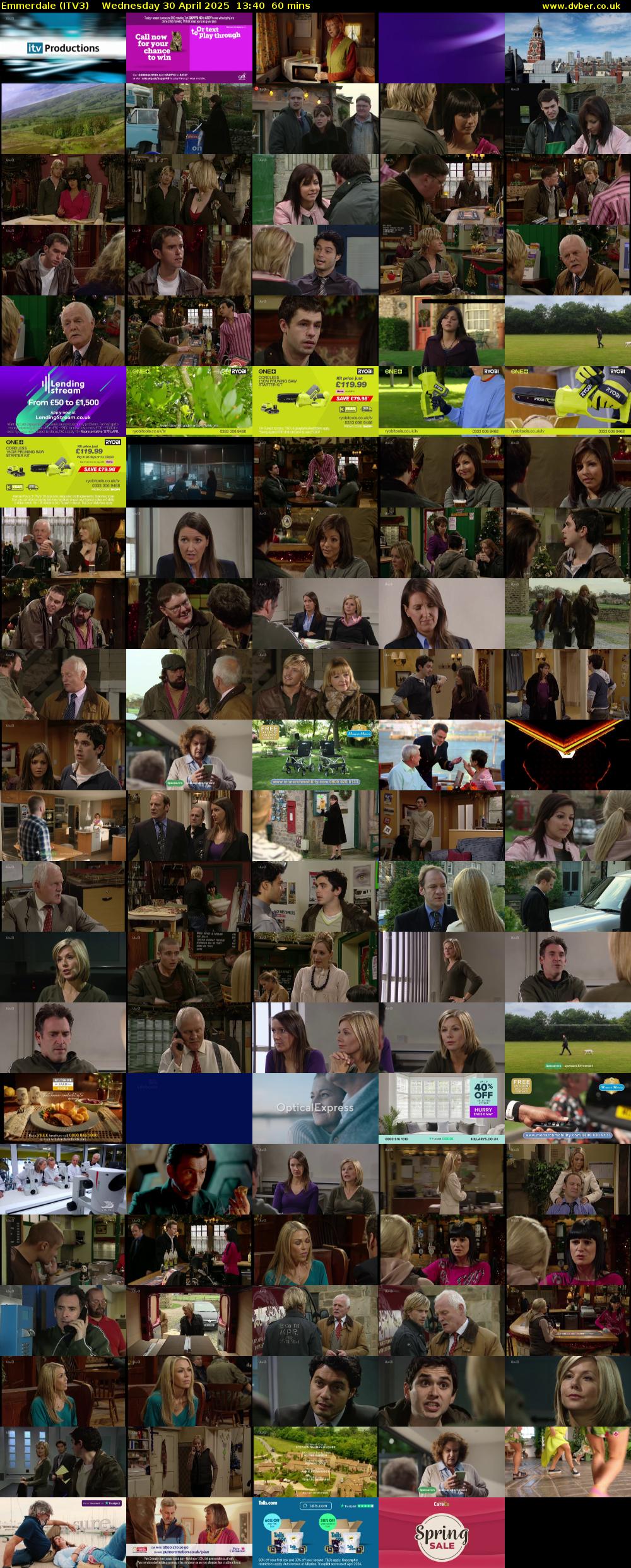 Emmerdale (ITV3) Wednesday 30 April 2025 13:40 - 14:40