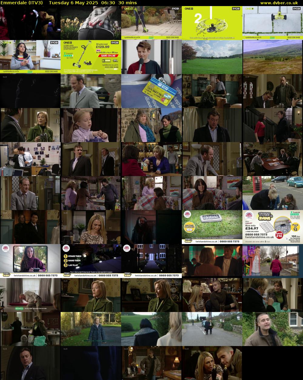 Emmerdale (ITV3) Tuesday 6 May 2025 06:30 - 07:00