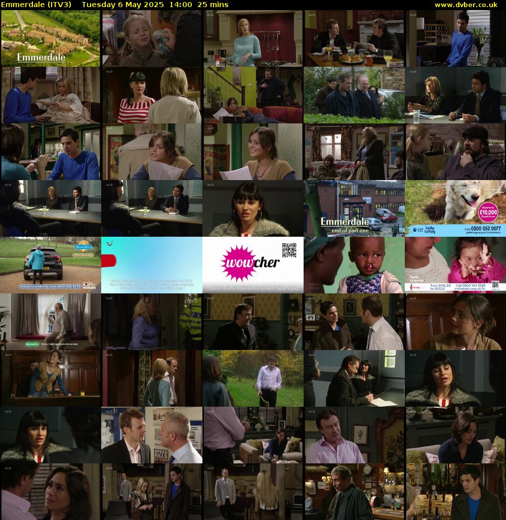 Emmerdale (ITV3) Tuesday 6 May 2025 14:00 - 14:25