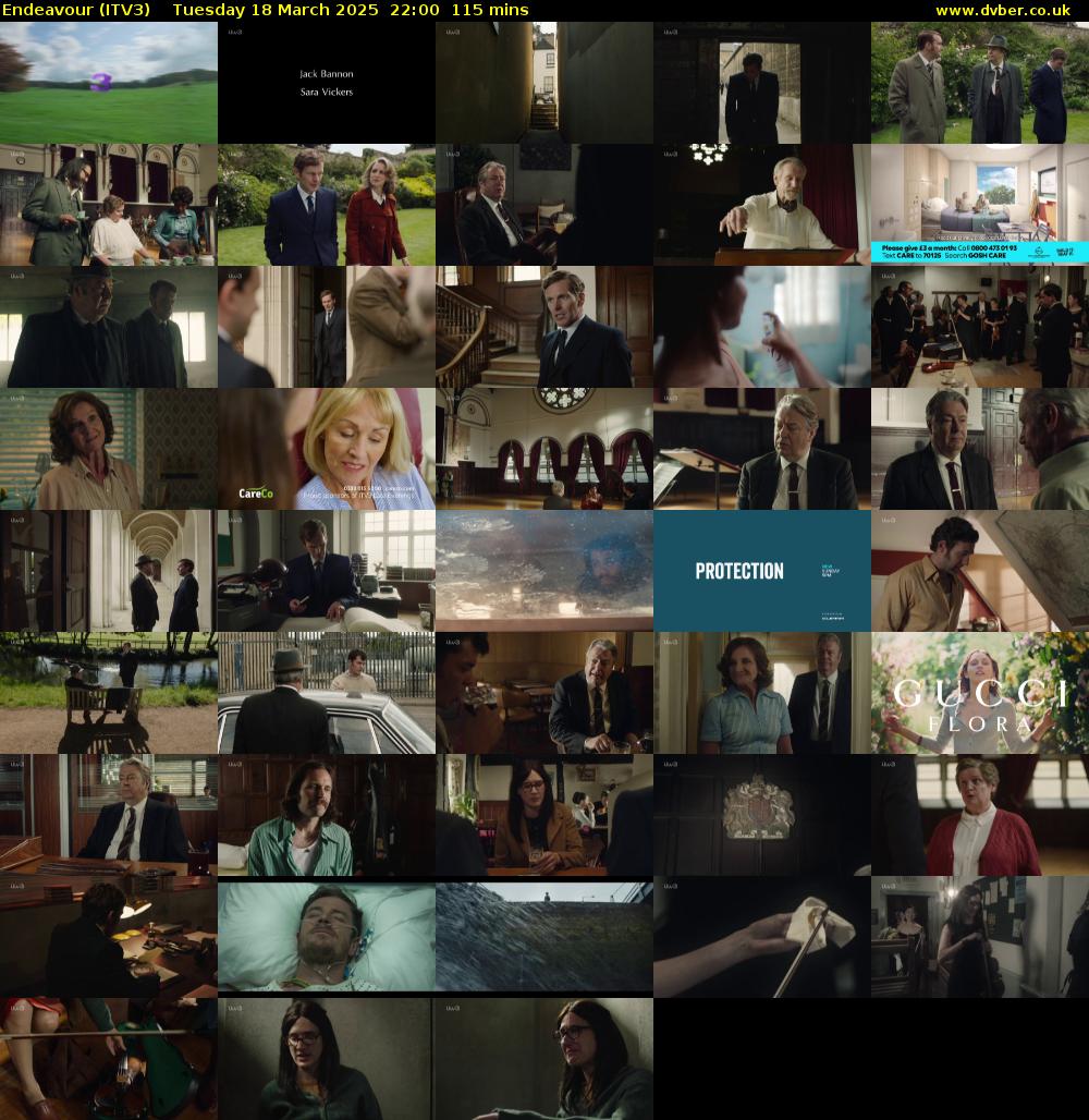 Endeavour (ITV3) Tuesday 18 March 2025 22:00 - 23:55