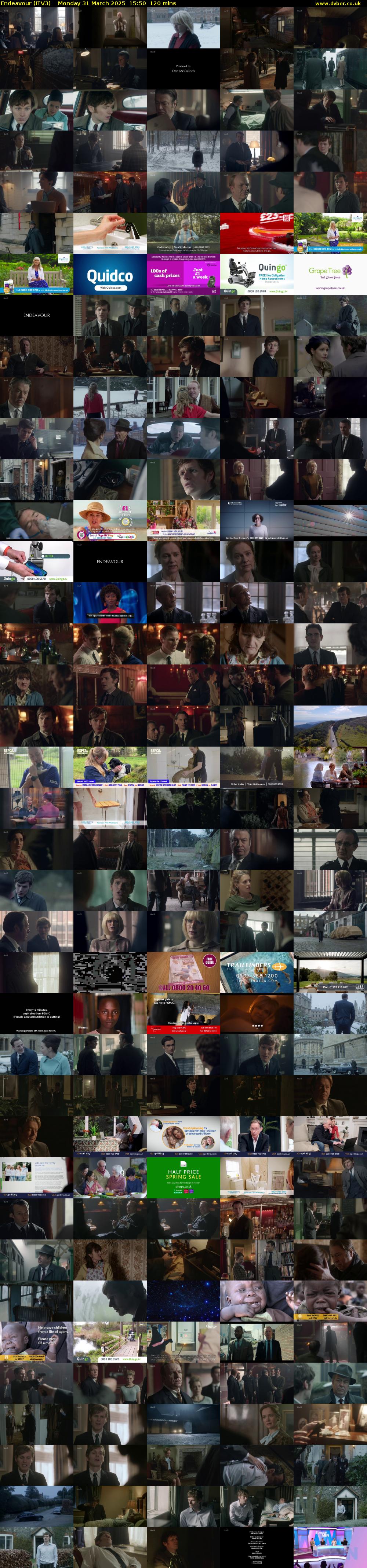 Endeavour (ITV3) Monday 31 March 2025 15:50 - 17:50