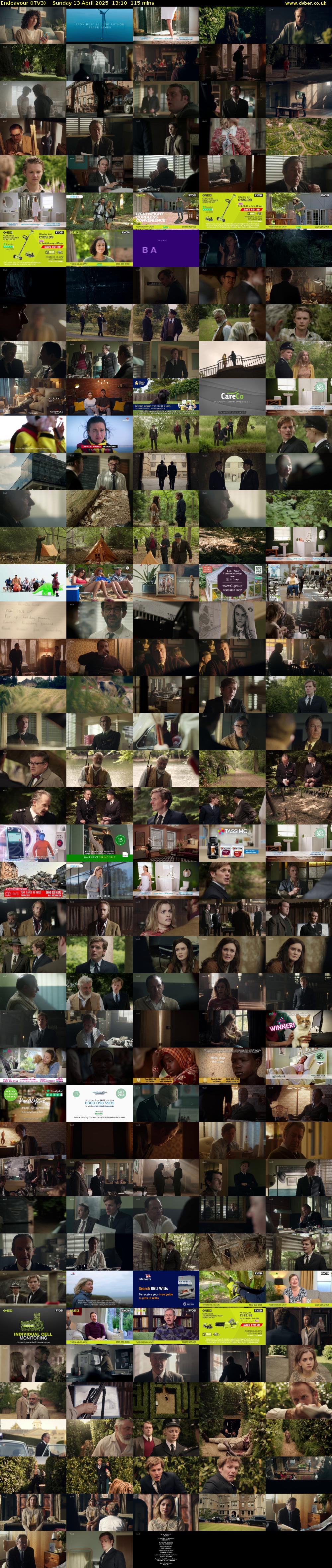 Endeavour (ITV3) Sunday 13 April 2025 13:10 - 15:05