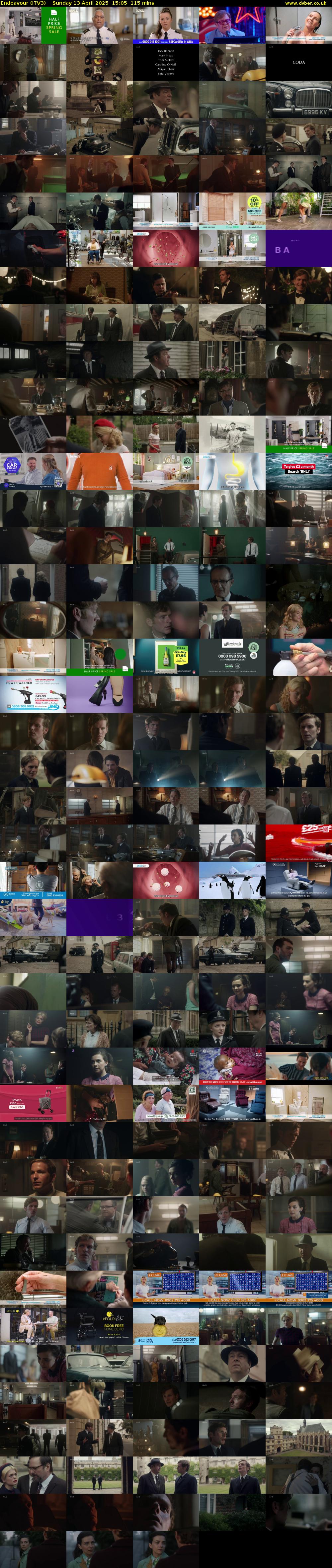 Endeavour (ITV3) Sunday 13 April 2025 15:05 - 17:00