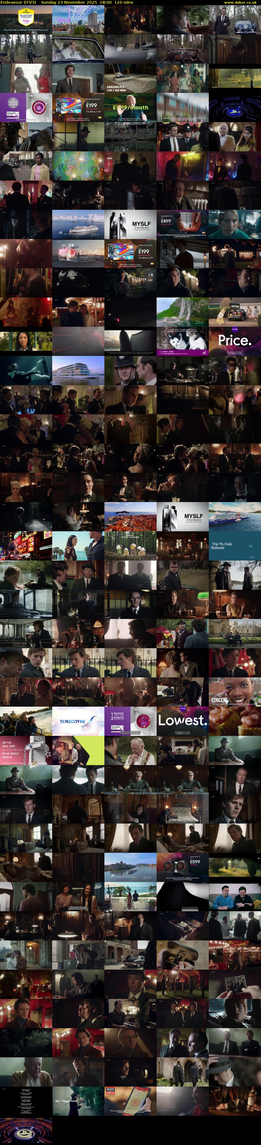 Endeavour (ITV3) Sunday 23 November 2025 18:00 - 20:00