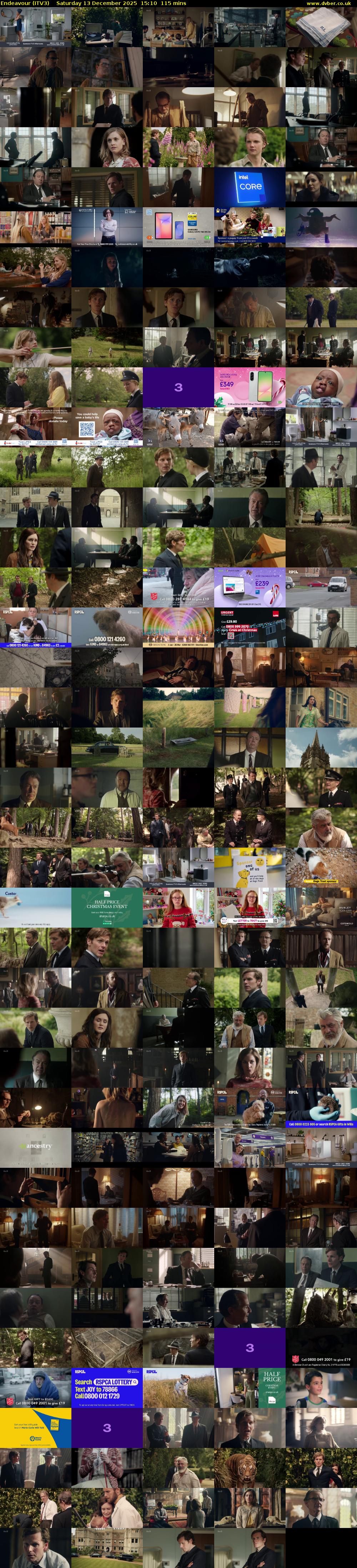 Endeavour (ITV3) Saturday 13 December 2025 15:10 - 17:05