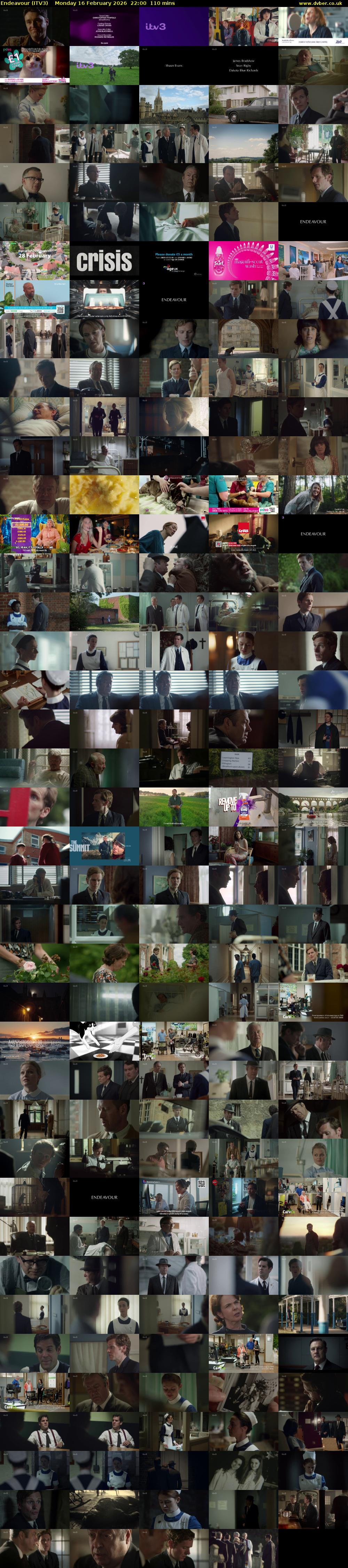 Endeavour (ITV3) Monday 16 February 2026 22:00 - 23:50